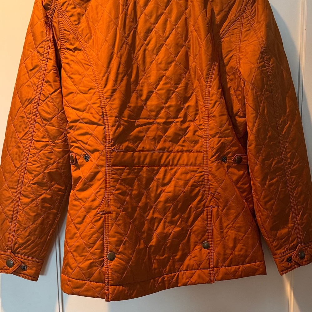 Tom Beckbe burnt  Orange Camden Quilted Jacket - Picture 6 of 8